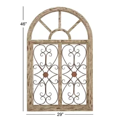 Sale Kirklands Home Light Blue Wood Arched Window Wall Plaque