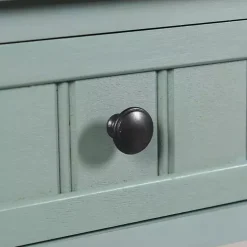 Sale Kirklands Home Light Wood Square Hampton Accent Table Blue