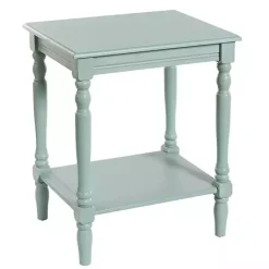 Discount Kirklands Home Light Wood Sybil Accent Table Blue