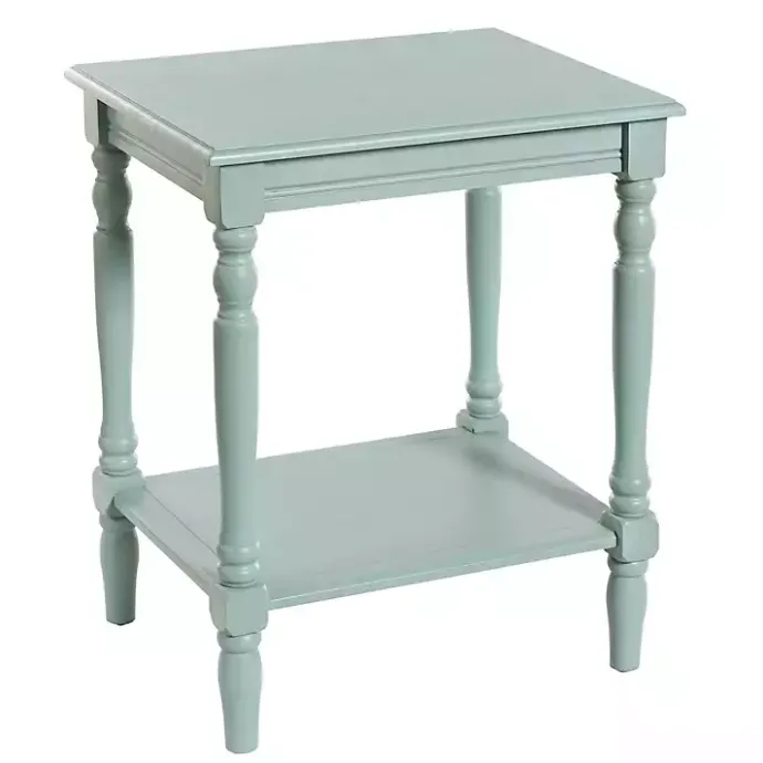 Discount Kirklands Home Light Wood Sybil Accent Table Blue