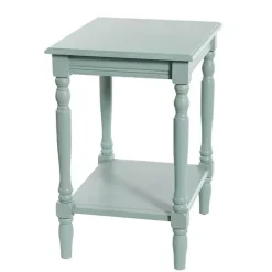 Discount Kirklands Home Light Wood Sybil Accent Table Blue