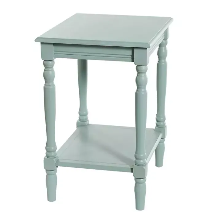 Discount Kirklands Home Light Wood Sybil Accent Table Blue