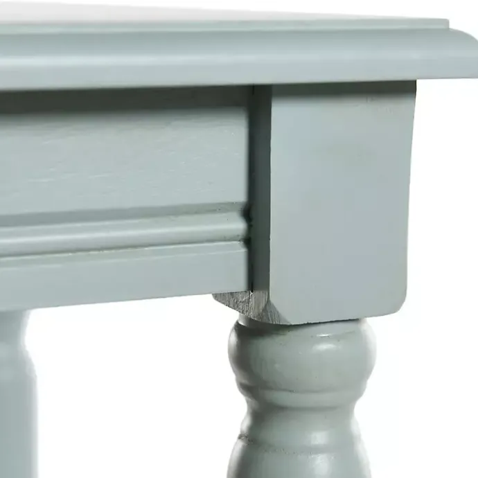 Discount Kirklands Home Light Wood Sybil Accent Table Blue