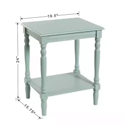 Discount Kirklands Home Light Wood Sybil Accent Table Blue