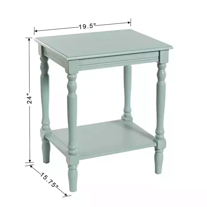 Discount Kirklands Home Light Wood Sybil Accent Table Blue