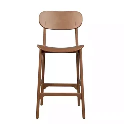 Hot Kirklands Home Light Mid-Century Modern Bar Stool Brown