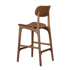 Hot Kirklands Home Light Mid-Century Modern Bar Stool Brown