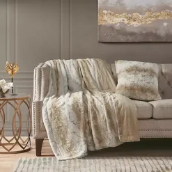 Online Kirklands Home Light Textured Faux Fur Pillow Brown