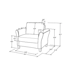 Sale Kirklands Home Light Walter Accent Chair Brown