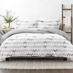 Kirklands Home Light Gray Chevron 3-Pc. Queen Duvet Cover Set