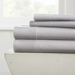 Clearance Kirklands Home Light Hearts 4-pc. King Sheet Set Gray