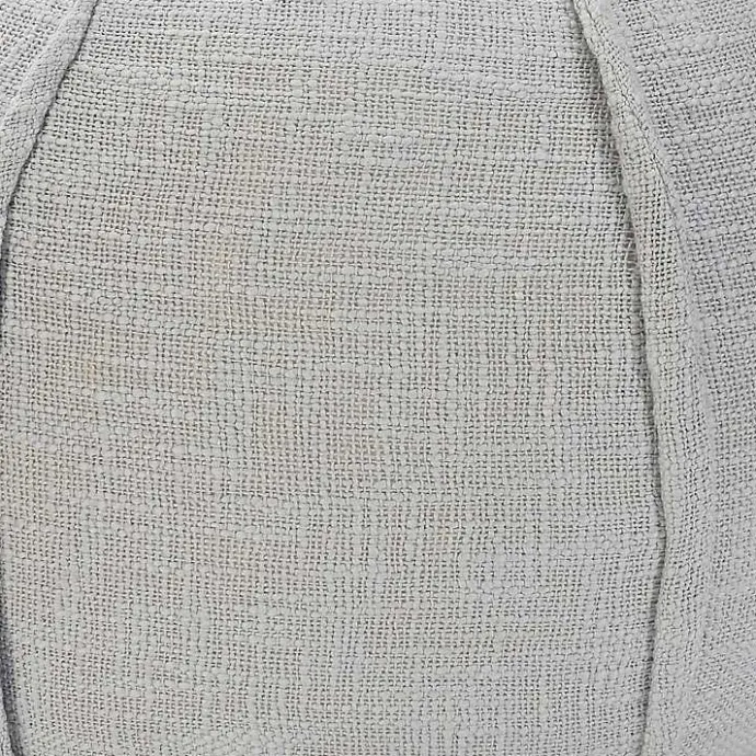 Kirklands Home Light Patchwork Cotton Pouf Gray