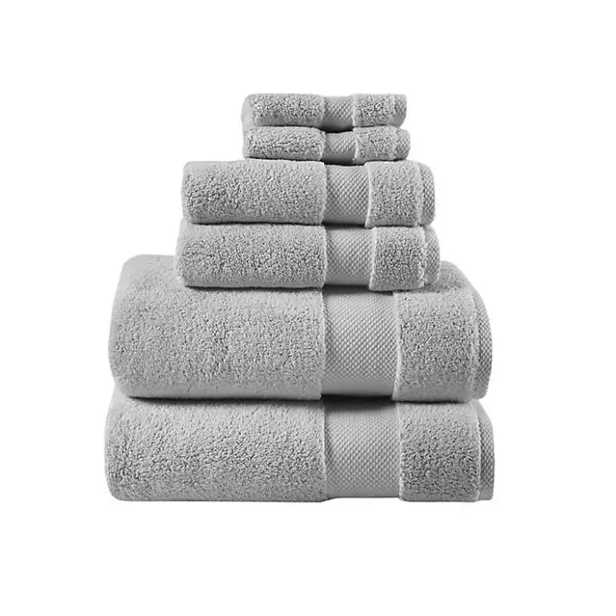 Sale Kirklands Home Light 6-pc. Cotton Bath Towel Set Gray