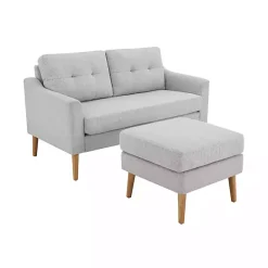 Hot Kirklands Home Light 2-pc. Loveseat & Ottoman Set Gray