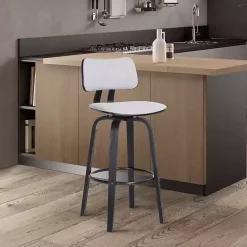 Hot Kirklands Home Light Pico Swivel Counter Stool Gray