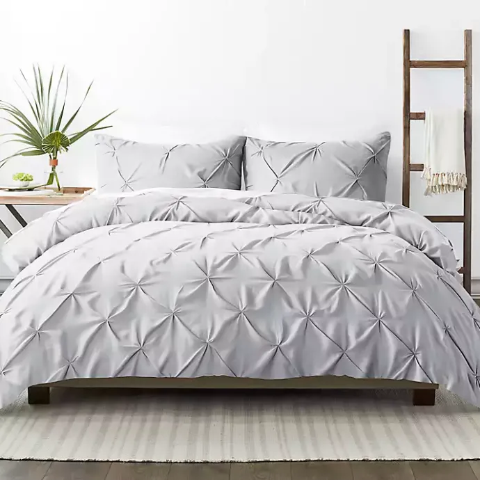 Online Kirklands Home Light Pinch Pleat 2-Pc. Twin Duvet Cover Set Gray