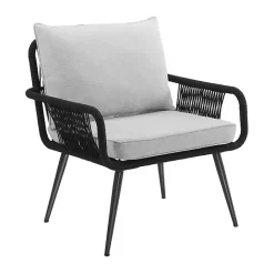 Outlet Kirklands Home Light Gray Rope Frame 2-pc. Outdoor Arm Chair Set