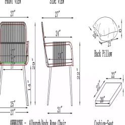 Outlet Kirklands Home Light Gray Rope Frame 2-pc. Outdoor Arm Chair Set