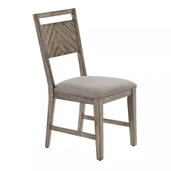 Kirklands Home Light Slat Back Wood Dining Chairs, Set of 2 Gray
