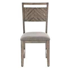 Kirklands Home Light Slat Back Wood Dining Chairs, Set of 2 Gray