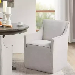 Clearance Kirklands Home Light Slipcover Dining Chair with Casters Gray