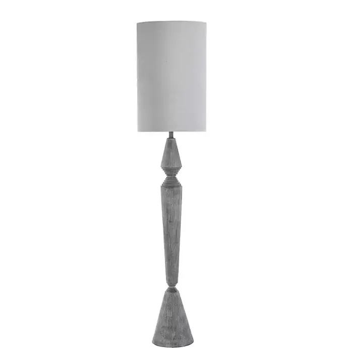 Sale Kirklands Home Light Tapered Bulwell Floor Lamp Gray