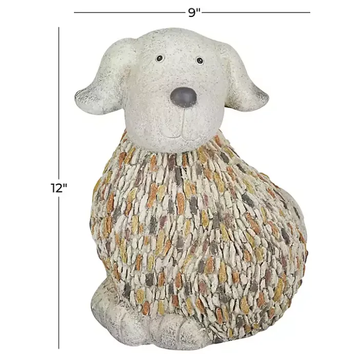 Clearance Kirklands Home Light Textured Dog Statue Gray