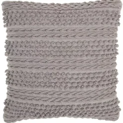 Kirklands Home Light Textured Stripes Pillow Gray