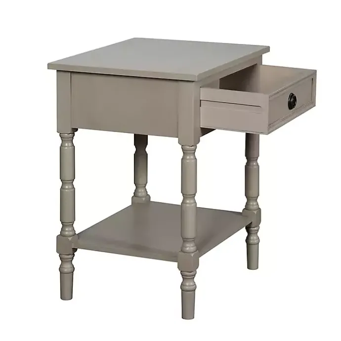Sale Kirklands Home Light Wood Barrett Accent Table Gray