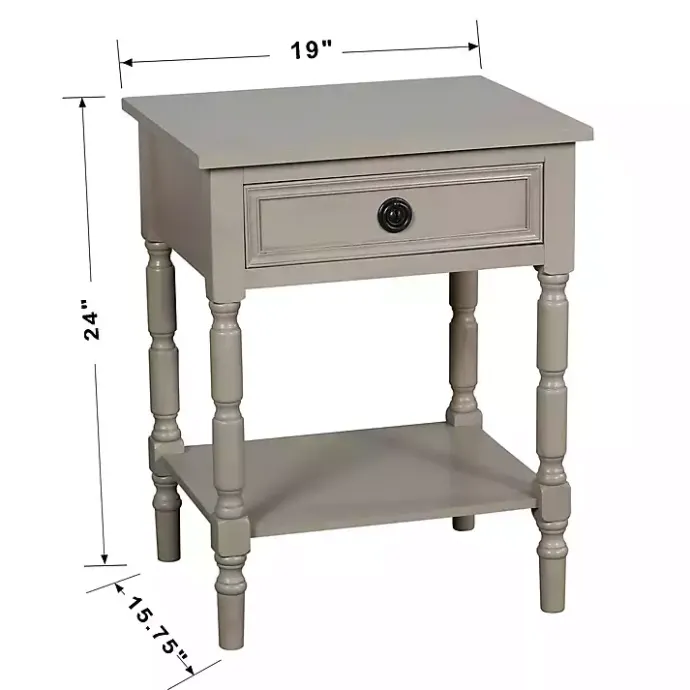 Sale Kirklands Home Light Wood Barrett Accent Table Gray