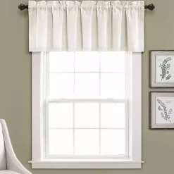 Best Kirklands Home Light Linen Lace Curtain Valance Ivory