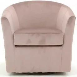 Outlet Kirklands Home Light Swivel Barrel Accent Chair Pink