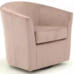 Outlet Kirklands Home Light Swivel Barrel Accent Chair Pink