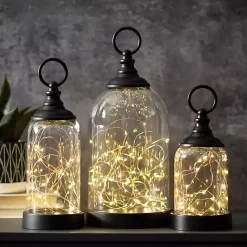 Best Kirklands Home Light Up Glass Cloches, Set of 3