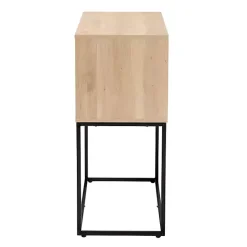 Clearance Kirklands Home Light Wood and Rat Sliding Door Cabinet Tan