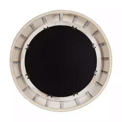 Best Kirklands Home Light Wood Beaded Joan Round Wall Mirror