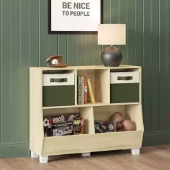 Sale Kirklands Home Light Woodgrain Multi Cubby Organizer Bookshelf Tan