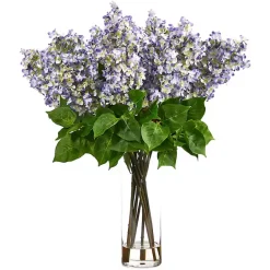 Hot Kirklands Home Lilac Arrangement in Glass Vase