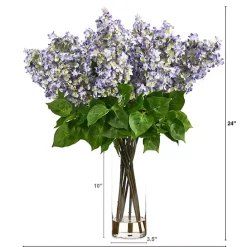 Hot Kirklands Home Lilac Arrangement in Glass Vase
