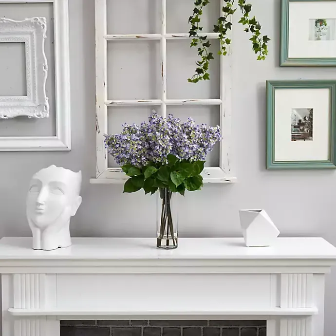 Hot Kirklands Home Lilac Arrangement in Glass Vase