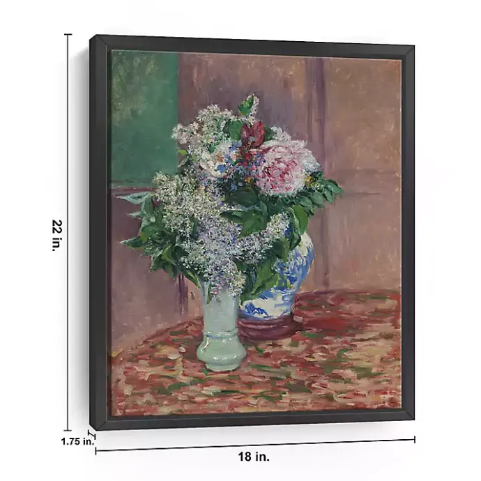 New Kirklands Home Lilacs and Peonies Framed Canvas Art Print