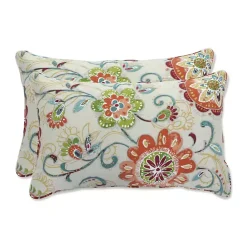 Clearance Kirklands Home Lily Paisley Outdoor Lumbar Pillows, Set of 2
