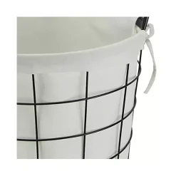 New Kirklands Home Lined Wire Basket with Handles