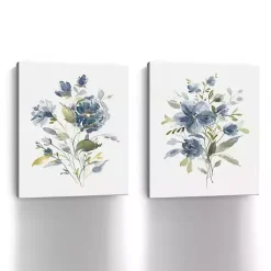 Best Kirklands Home Linen Botanical Navy 2-pc. Canvas Art Prints