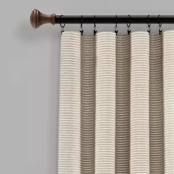 Clearance Kirklands Home Linen Button and Stripe Curtain Panel Set, 95 in.