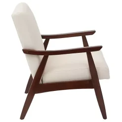 Discount Kirklands Home Linen Mid-Century Desmond Accent Chair White