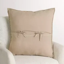 Hot Kirklands Home Linen Quilted Santa Monica Pillow Tan