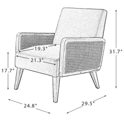 Hot Kirklands Home Linen Upholstered Accent Chair Ivory