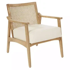 Best Kirklands Home Linen Wash Cane Back Alina Armchair Ivory