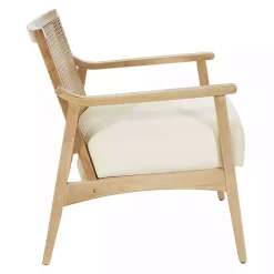 Best Kirklands Home Linen Wash Cane Back Alina Armchair Ivory